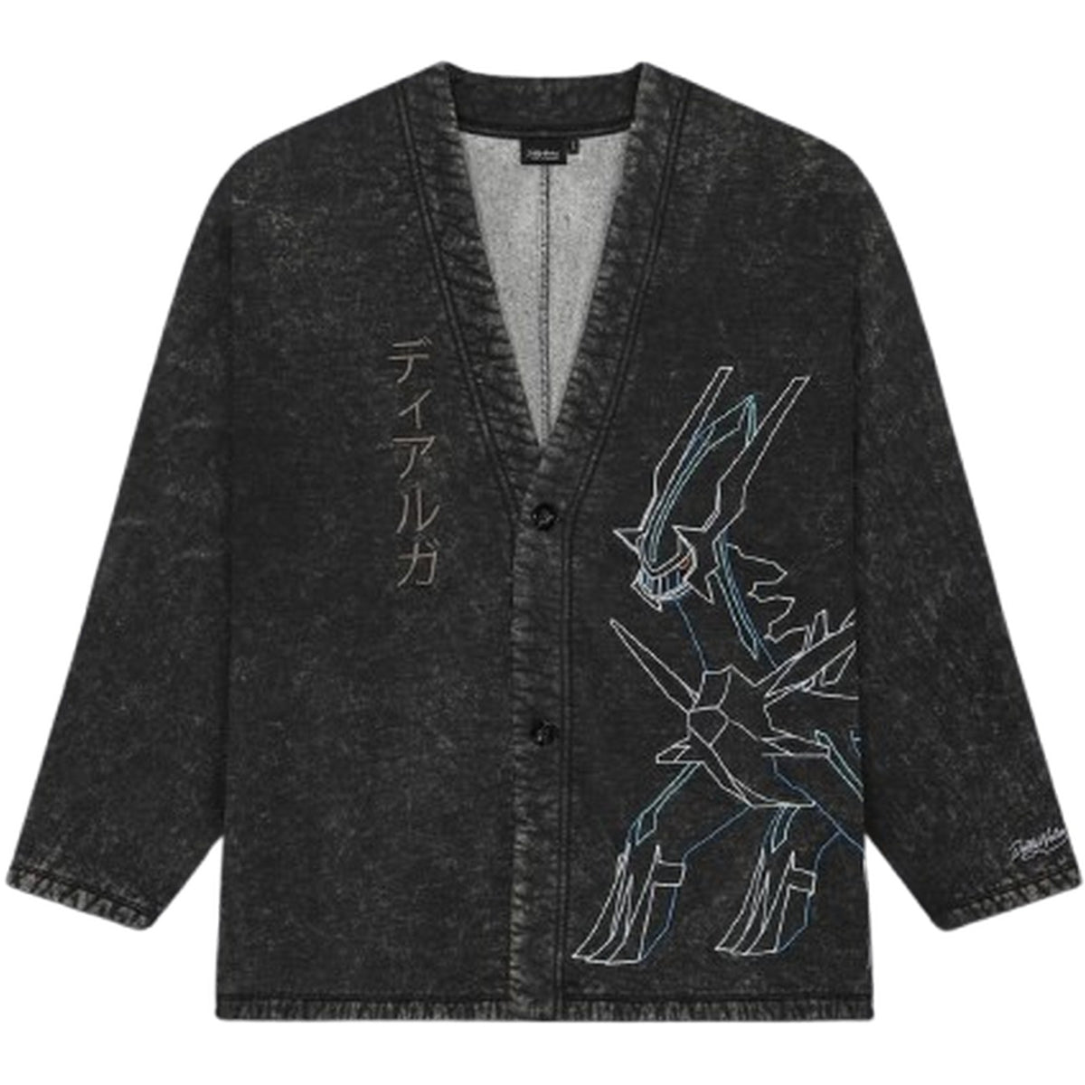 Maglie a manica lunga Uomo Dolly Noire - Dialga and Palkia Kimono - Nero