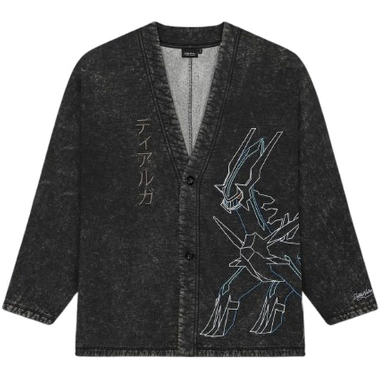 Maglie a manica lunga Uomo Dolly Noire - Dialga and Palkia Kimono - Nero
