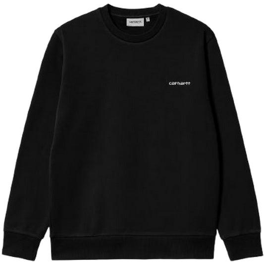 Felpe senza cappuccio Uomo Carhartt Wip - Script Embroidery Sweat - Nero