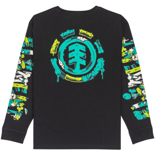 Maglie a manica lunga Bambino Element - Rolling Dead Ls Y - Nero