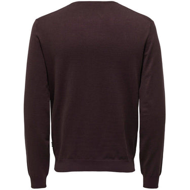 Only & Sons Men's Sweaters - Onswyler Life Ls Crew Knit Noos - Bordeaux