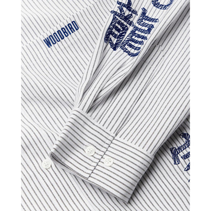 Camicie casual Uomo Woodbird - WBXing Ox Writing Shirt - Bianco