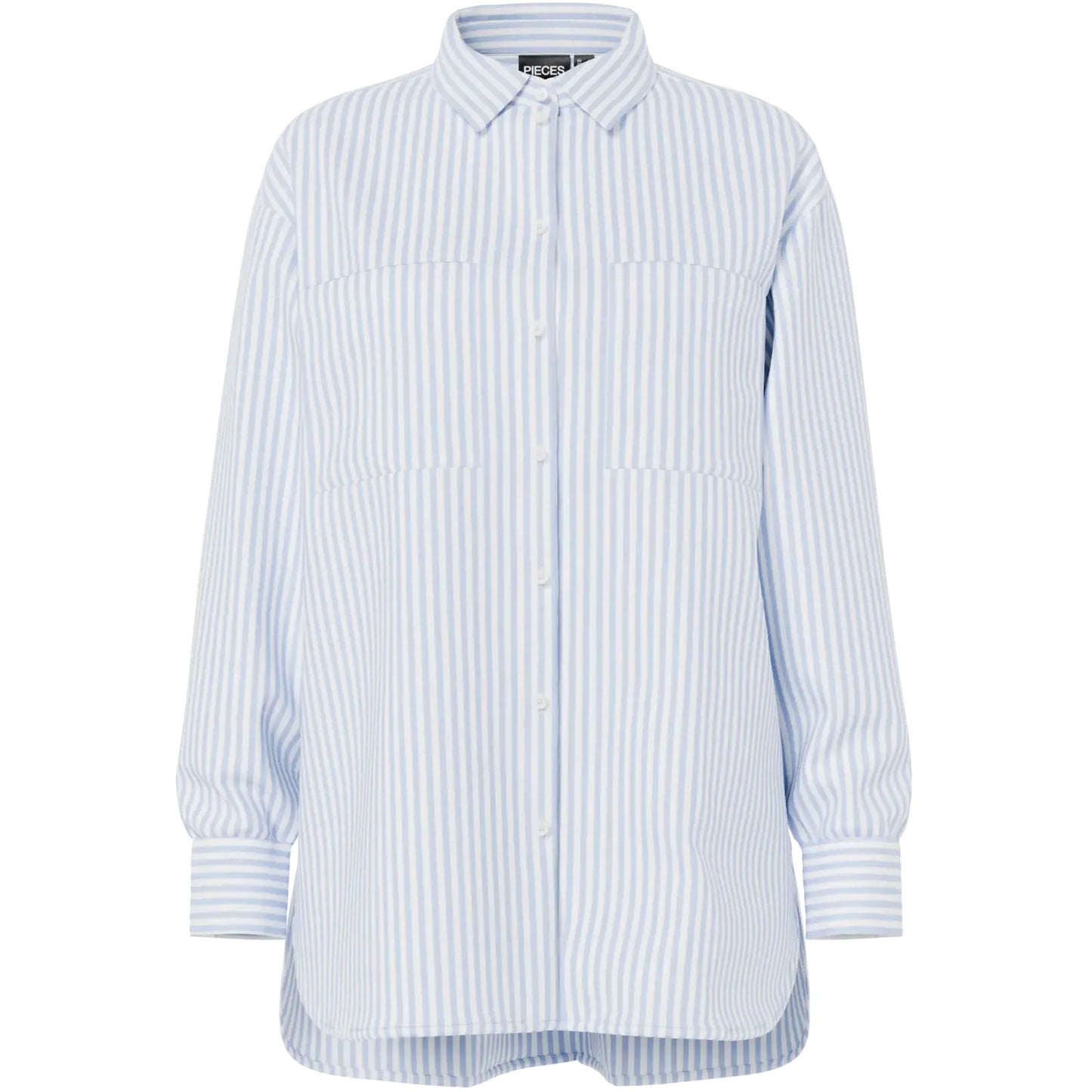 Camicie Donna Pieces - Pcmelia Ls Loose Shirt Wvn Noos Bc - Bianco