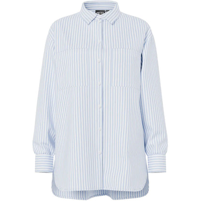Camicie Donna Pieces - Pcmelia Ls Loose Shirt Wvn Noos Bc - Bianco