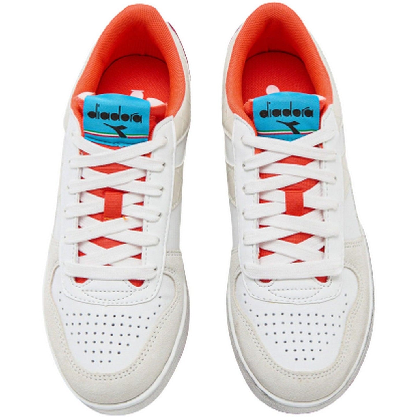 Sneaker Donna Diadora - Magic Basket Low Croco Wn - Bianco