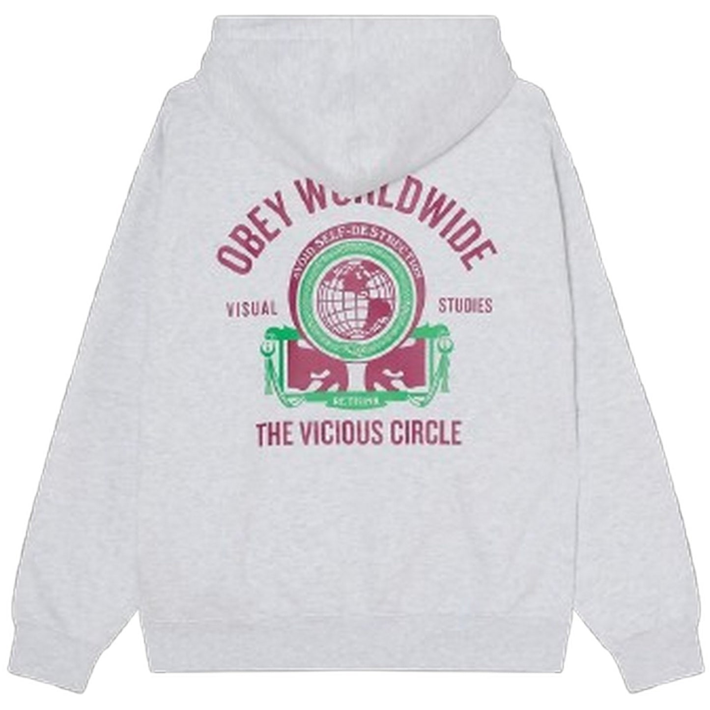 Felpe con cappuccio Uomo Obey - Obey Vicious Circle Hood Fleece - Grigio