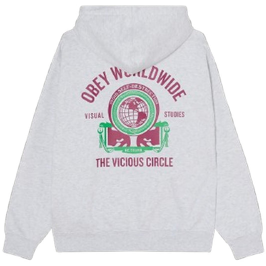 Felpe con cappuccio Uomo Obey - Obey Vicious Circle Hood Fleece - Grigio