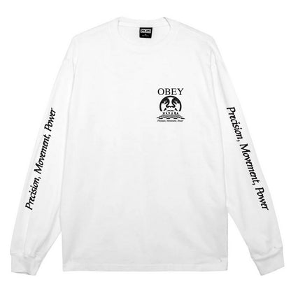 Maglie a manica lunga Uomo Obey - Obey Precision Tee Ls - Bianco