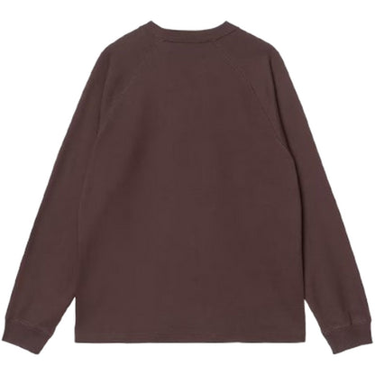 Maglie a manica lunga Uomo Carhartt Wip - L/S Signature Rib T-Shirt - Marrone