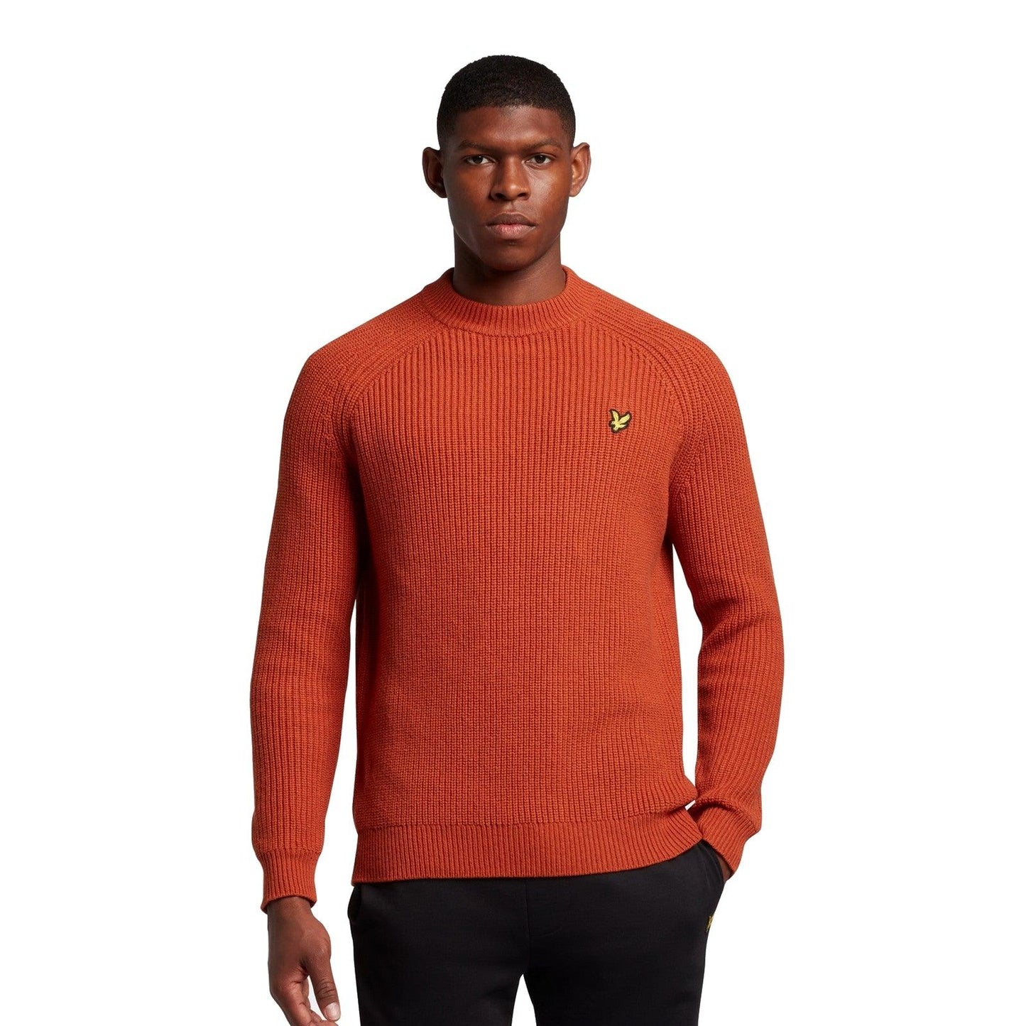 Maglioni Uomo Lyle & Scott - Shaker Stitch Mock Neck Jumper - Arancione