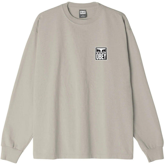 Maglie a manica lunga Uomo Obey - Obey Eyes Icon 2 Heavyweight Tee Ls - Grigio