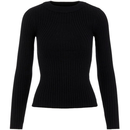 Maglie Donna Pieces - Pccrista Ls O-Neck Knit Noos Bc - Nero