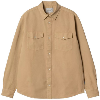 Camicie casual Uomo Carhartt Wip - L/S Santa Fe Shirt - Marrone