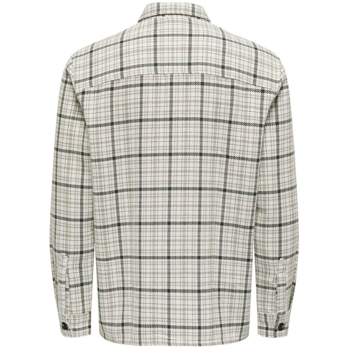 Camicie casual Uomo Only & Sons - Onsdavid Ovr Twill Check Shirt - Bianco