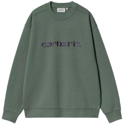 Felpe senza cappuccio Donna Carhartt Wip - W' Carhartt Sweat - Verde