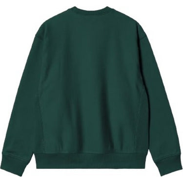Męskie bluzy z kapturem Carhartt Wip – bluza z napisem American Script – szara