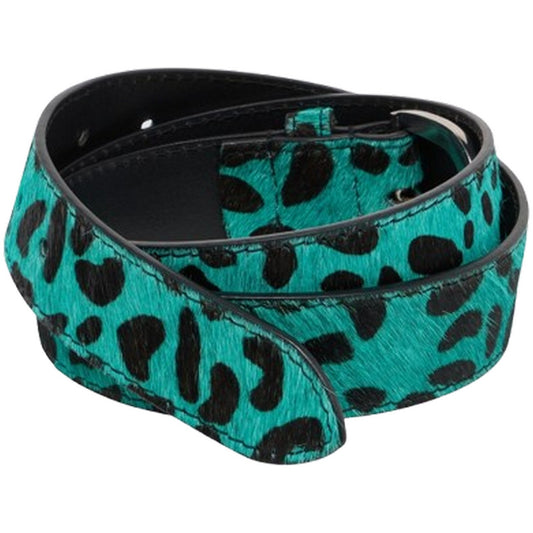 Cinture Uomo Edwin - Leopard Hairy Belt - Taglia M - Verde