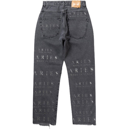 Jeans Uomo Aries - Destroyed Batten Jean - Nero