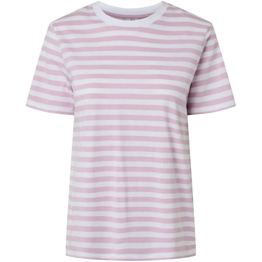 T-shirt Donna Pieces - Pcria Ss Tee Stripes Noos Bc - Viola