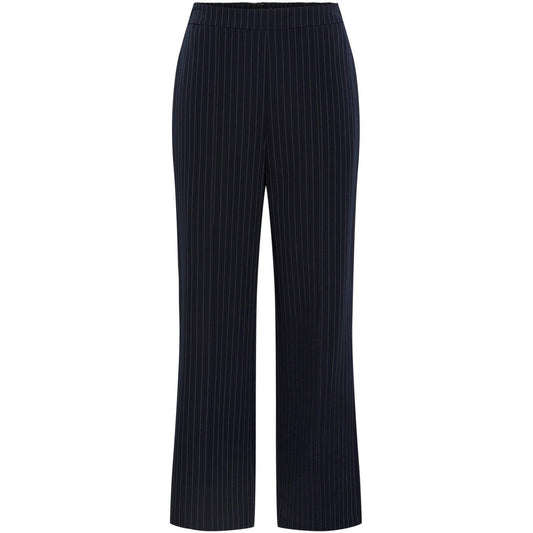 Pantaloni Donna Pieces - Pcbossy Hw Wide Striped Pants Noos - Blu