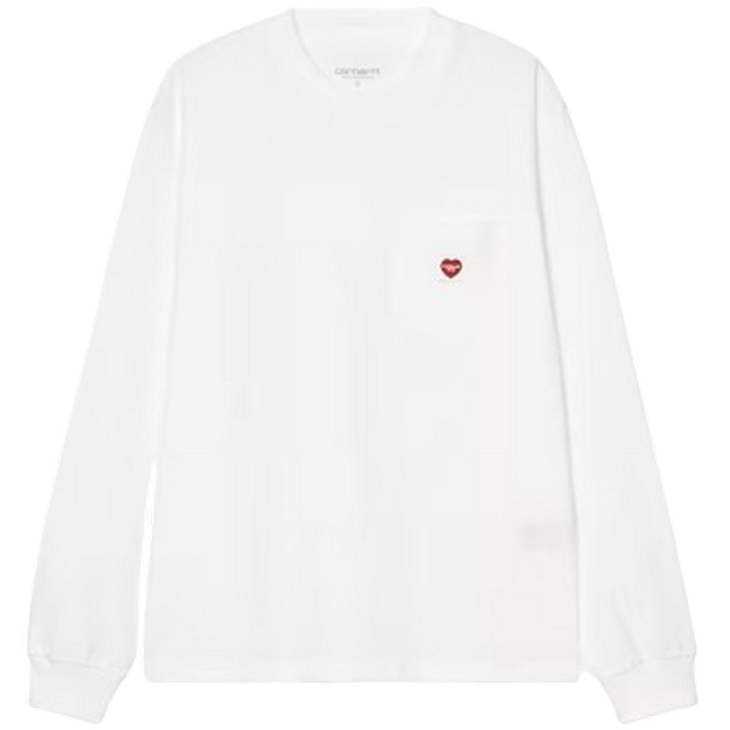 Maglie a manica lunga Donna Carhartt Wip - W' L/S Pocket Small Heart T-Shirt - Bianco