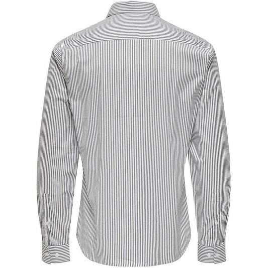 Chemises décontractées pour hommes Only & Sons - Onsjordan Life Slim Twill Ls Shirt Noos - Bleu