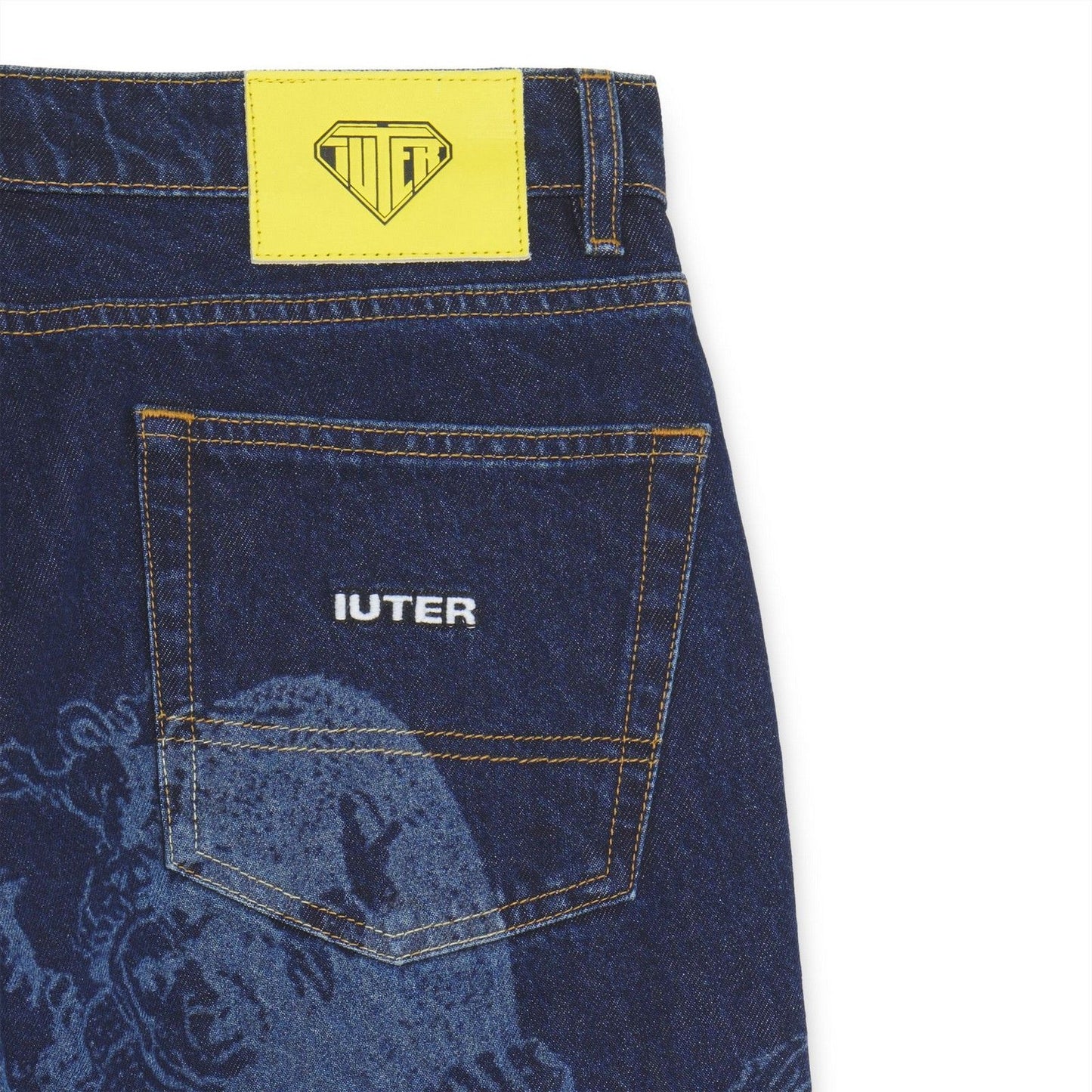 Pantaloni Uomo Iuter - Battle Laser Baggy Denim Pants - Blu