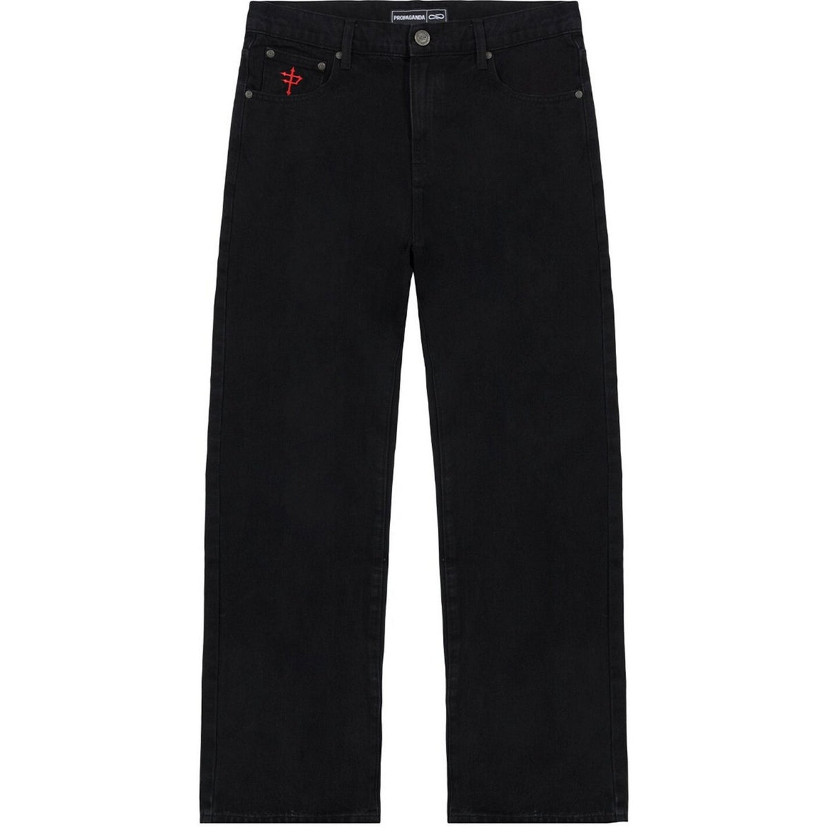 Pantaloni Uomo Propaganda - Denim Pant Baggy Fit Capital - Nero