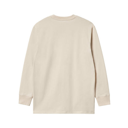 Maglie a manica lunga Uomo Carhartt Wip - L/S American Script T-Shirt - Beige