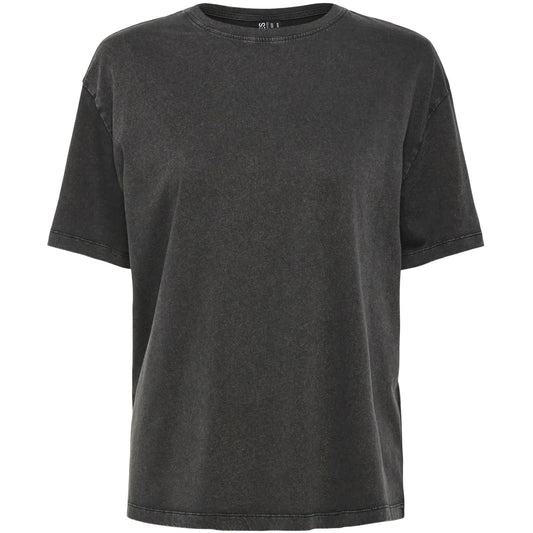 T-shirt Donna Pieces - Pceloise Ss Washed Tee Jrs Noos Bc - Nero