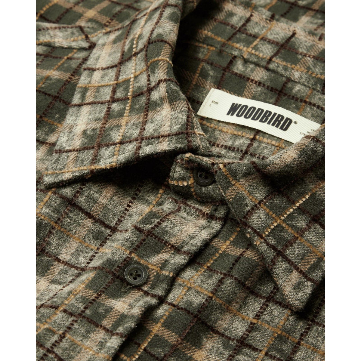 Camicie casual Uomo Woodbird - WBJong Wash Check Shirt - Verde