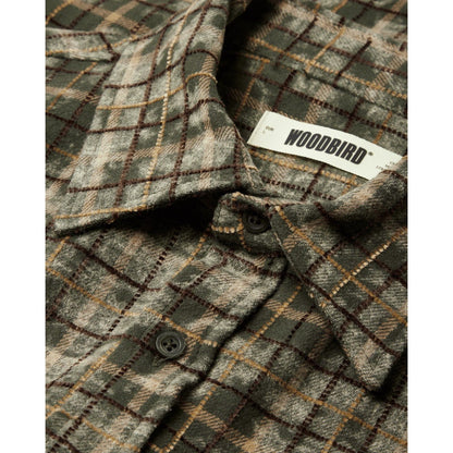 Camicie casual Uomo Woodbird - WBJong Wash Check Shirt - Verde