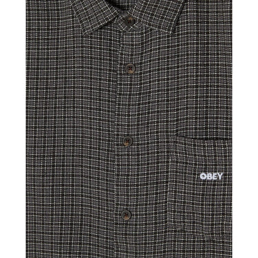 Maglie a manica lunga Uomo Obey - Bigwig Jack Woven Ls - Nero
