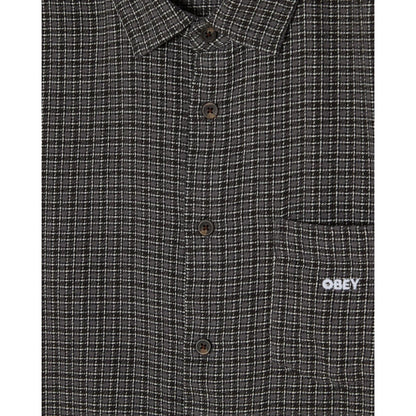 Maglie a manica lunga Uomo Obey - Bigwig Jack Woven Ls - Nero