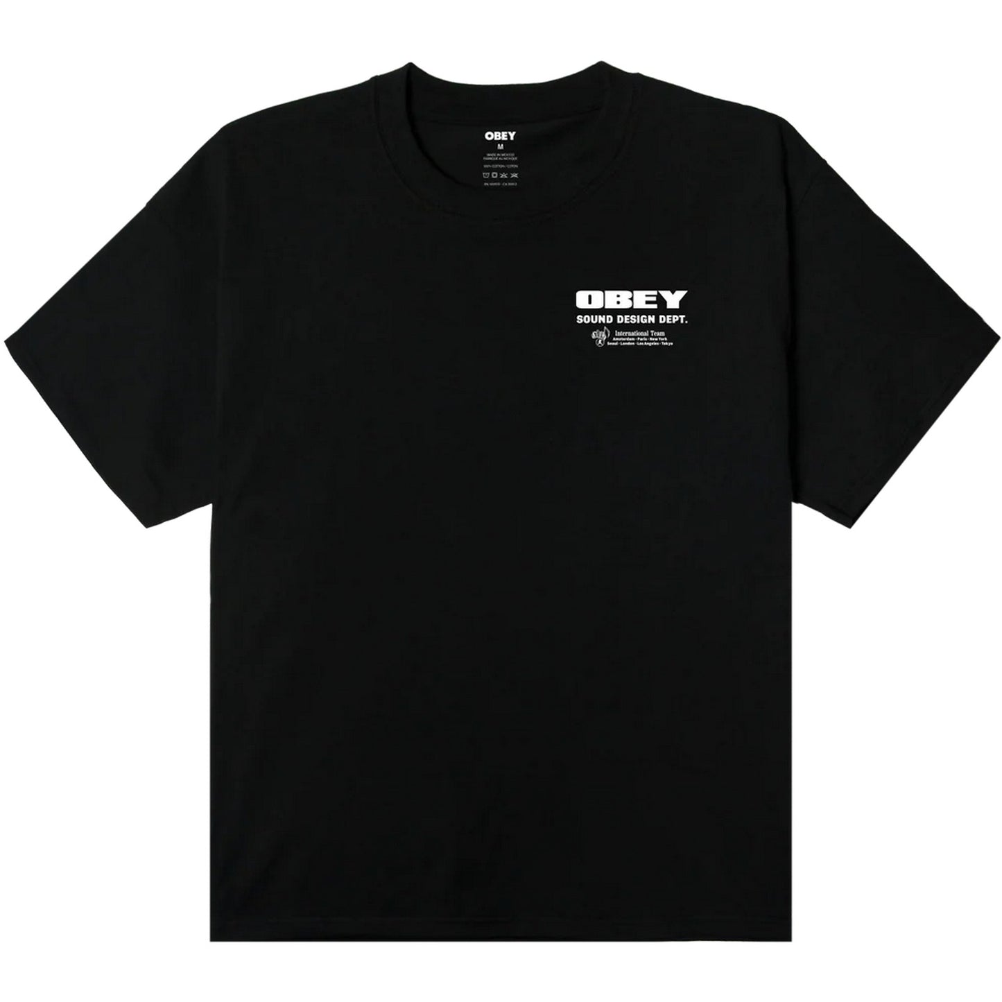 T-shirt Uomo Obey - Obey Sound Design Dept. Tee - Nero