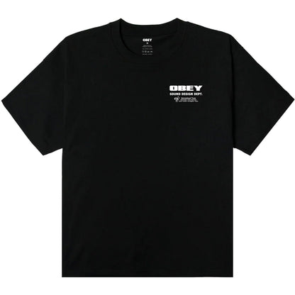 T-shirt Uomo Obey - Obey Sound Design Dept. Tee - Nero