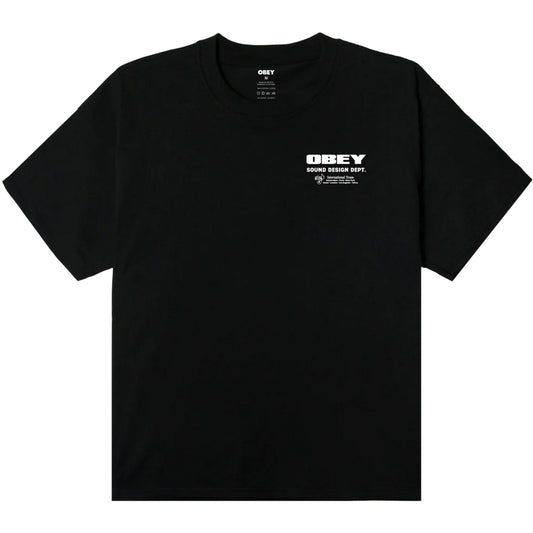 T-shirt Uomo Obey - Obey Sound Design Dept. Tee - Nero