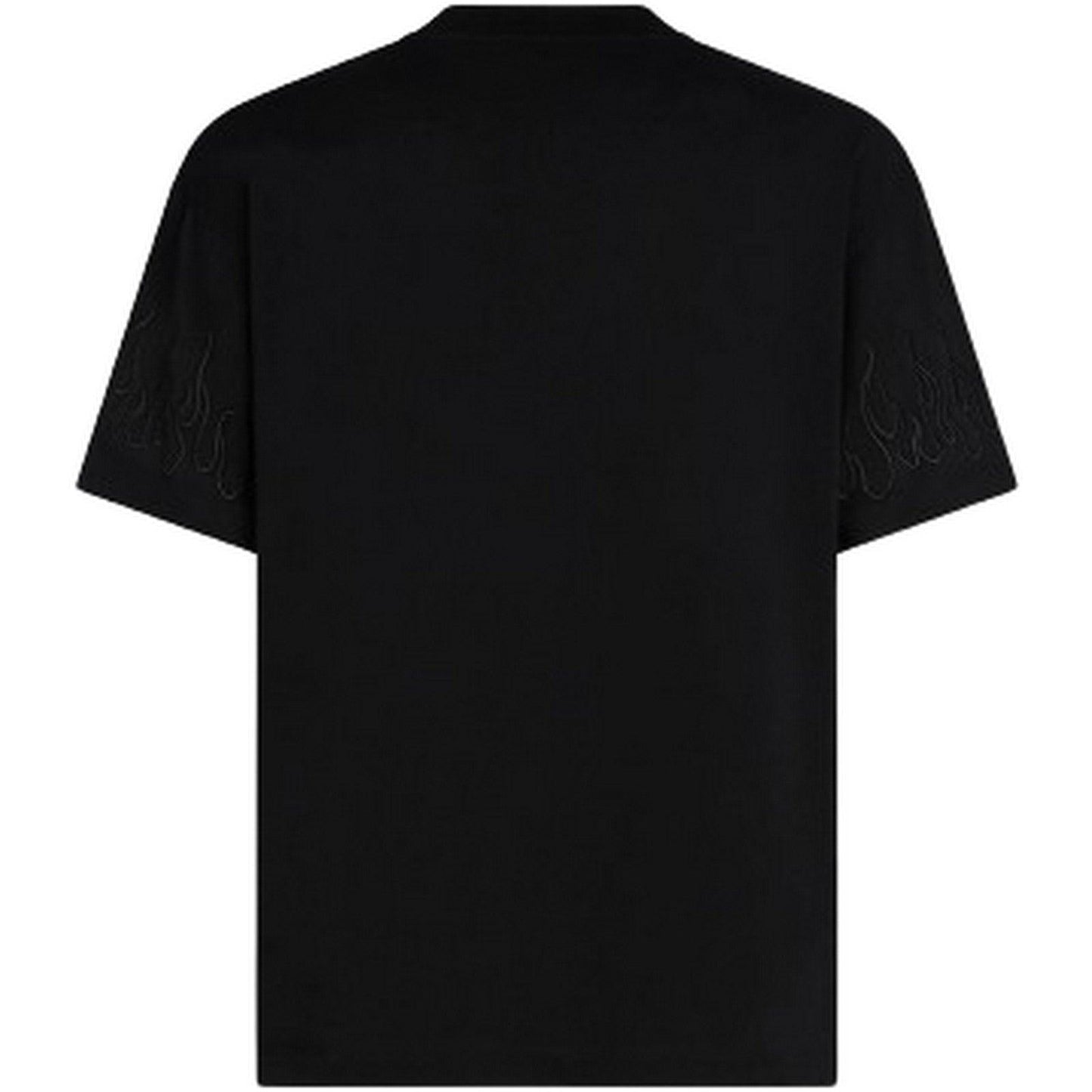 T-shirt Uomo Vision of Super - Black T-Shirt With Black Flames - Nero