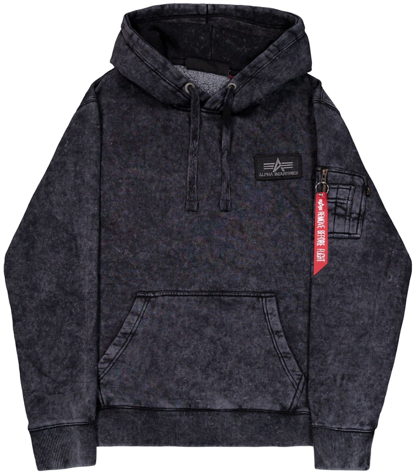 Felpe con cappuccio Uomo Alpha Industries - Back Print Hoodie Vintage - Nero