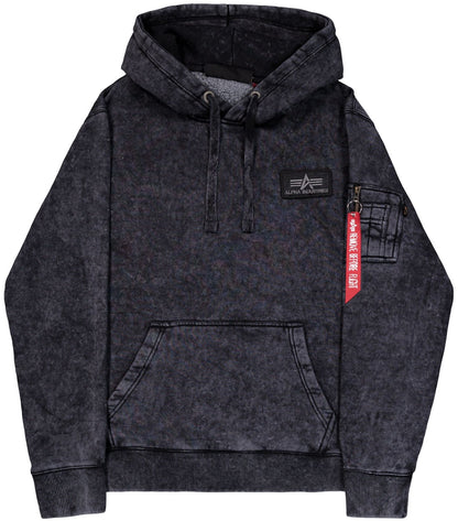 Felpe con cappuccio Uomo Alpha Industries - Back Print Hoodie Vintage - Nero