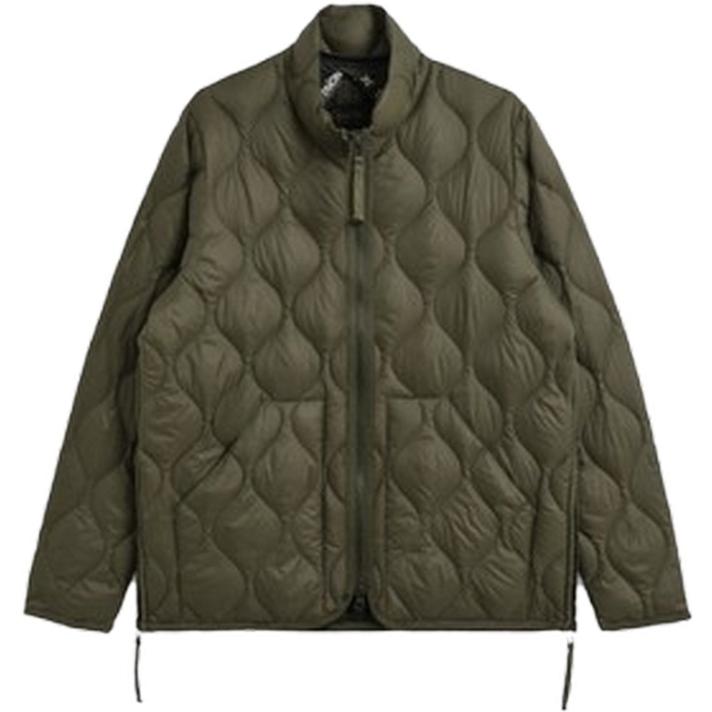 Chaquetas de plumón unisex Taion - Military Hi Neck W-Zip Down Jkt - Verde