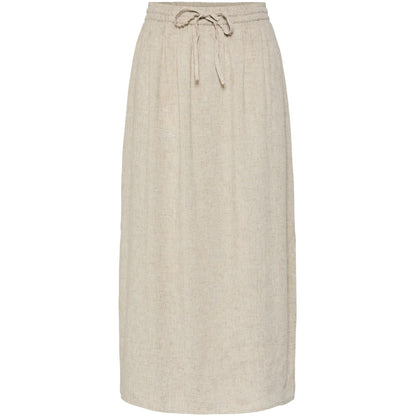 Gonne casual Donna Pieces - Pcpia Mw Ankle Skirt Wvn Noos - Grigio