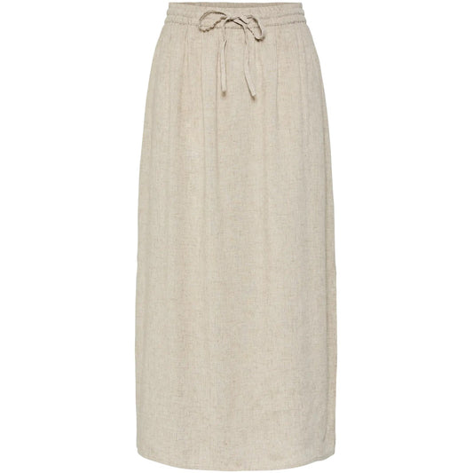 Gonne casual Donna Pieces - Pcpia Mw Ankle Skirt Wvn Noos - Grigio