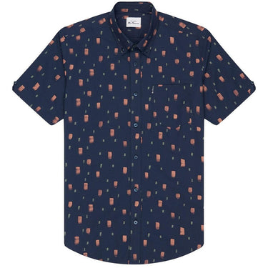 Camicie casual Uomo Ben Sherman - Dash Print Shirt - Blu