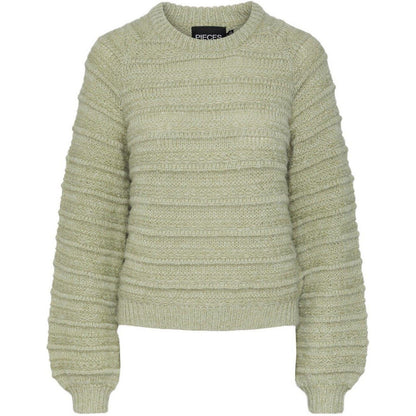 Maglie Donna Pieces - Pcjayda Ls O-Neck Knit - Verde