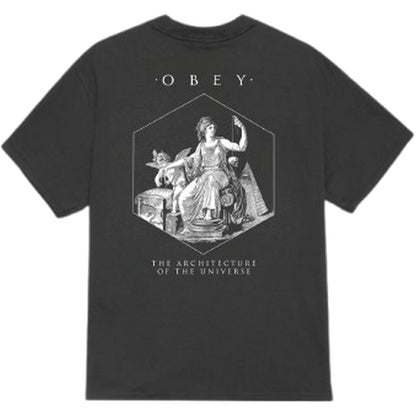 T-shirt Uomo Obey - Obey Architecture Of The Universe Tee - Nero