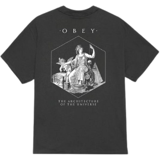 T-shirt Uomo Obey - Obey Architecture Of The Universe Tee - Nero
