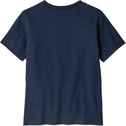 T-shirt Ragazzi Unisex Patagonia - K's P-6 Logo T-Shirt - Blu