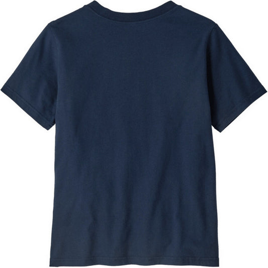 T-shirt Ragazzi Unisex Patagonia - K's P-6 Logo T-Shirt - Blu
