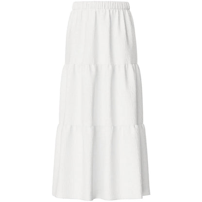 Gonne casual Donna Pieces - Pcsikka Hw Maxi Skirt Wvn Noos Bc - Bianco
